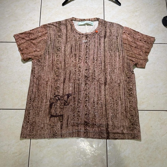 OFF White Real Camo Diagonals Tee | Size M FITS A XL Virgil Arrows - Picture 10 of 12